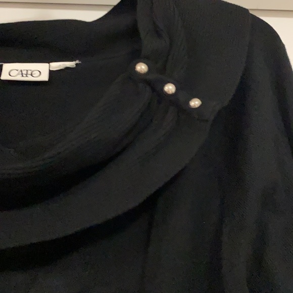 Cato Black over the shoulder sweater- size Large - Picture 7 of 9